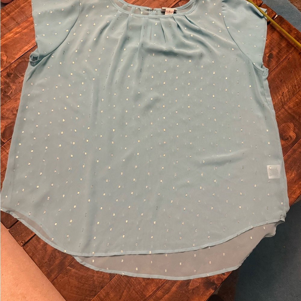 Liz Claiborne Cap Sleeve Relaxed Blouse